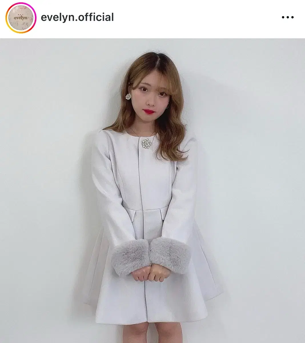 정품)evelyn 에블린 양산형 비쥬코트 아이스블루 s